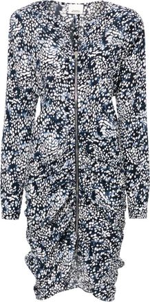 Isabel Marant Hermina midi dress - women - Elastane/Silk - 40 - Blue