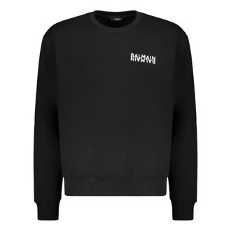 Balmain Sweatshirts, male, Black, Size: 2XL Long-sleeved Sweatshirt