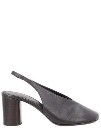 Christophe Lemaire Neutral Glove Rounded Toe Leather Pumps