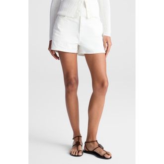 A.L.C. Ryan Cotton Shorts in White at Nordstrom, Size 25