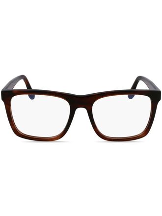Victoria Beckham rectangle-frame glasses - Brown
