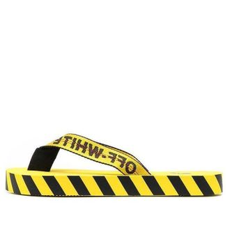 Off-white Industrial Flip Flops Logo Tape - Yellow OMIC002R21MAT0021810