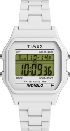Timex T80 36mm Digital White Unisex Watch