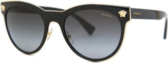 Versace Womens Ve2198 Polarized 1002T3 Sunglasses In Black/grey