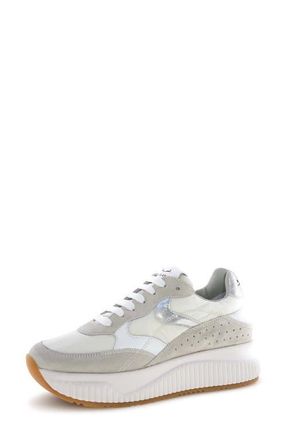 Voile Blanche Lana Fresh Metallic Sneaker in Ice White at Nordstrom, Size 11Us