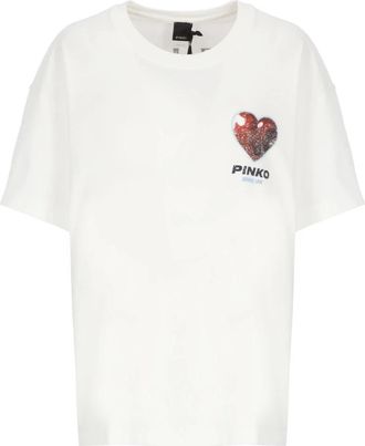 Pinko Mujer, Camisetas, Blanco, Talla: XS