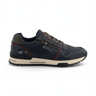 Mustang Jeans Mustang heren Navy nep leren sneaker sneakers schoenen - M0281006