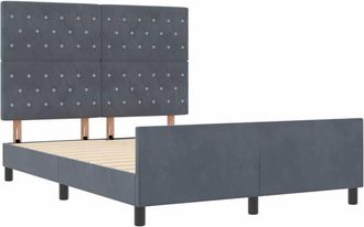 vidaXL Estructura De Cama Gris Oscuro 160 X 200 Cm Terciopelo Vidaxl