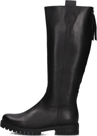 Gabor Stijlvolle zwarte kniehoge laarzen - Dames - Hoge Laarzen - Zwart - 38 1/2 EU - Wol - Schoenen