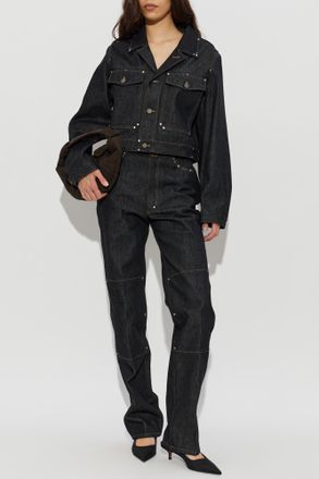 Christophe Lemaire Straight Jeans, Womens, Navy Blue