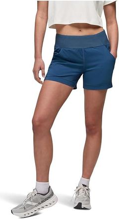 Prana Koen 5 Shorts Womens Shorts Bluff Blue : 2XL T, Elastane/Nylon/Polyester