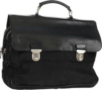 Prada Pre-owned Handbags, female, Black, Size: ONE SIZE Pre-owned Vintage Nylon Handbag