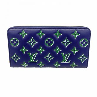 Louis Vuitton Green Navy Long Wallet (Bi-Fold) (Pre-Owned)