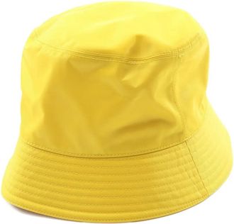 Prada Cappello bucket con logo trangolare 2022 - Giallo