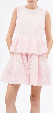 Odeeh Fil Coupe Dot Sleeveless Bubble Top In Rose Petal