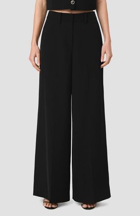 French Connection Harry High Waist Suit Pants in Black at Nordstrom, Size 10