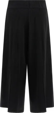 Issey Miyake Womens Black Cotton Casual Pants