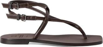 Brunello Cucinelli Monili Strap Sandal - Dames - Schoenen - Bruin - Maat: 37 EU Leer