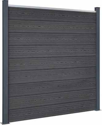vidaXL Vidaxl - Juego De Paneles De Valla Wpc Gris 180x186 Cm