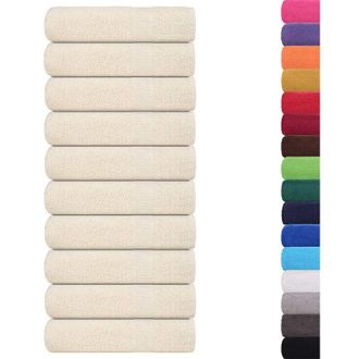 vidaXL Toallas De Mano 10 Piezas Crema 50x100 Cm 360 G/m&sup2; 100% Algod&oacute;n Vidaxl