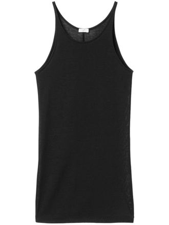 Bite Studios Transparent tank top - women - Organic Cotton - L - Black