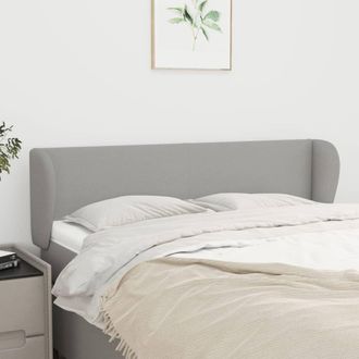 vidaXL Cabecero De Tela Gris Claro 147x23x78/88 Cm Vidaxl
