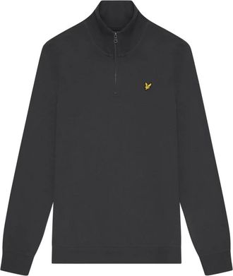 Lyle & Scott Hoodies & sweatvesten, Heren, Grijs, 2Xl, Katoen, Loopback Quarter Zip Sweat