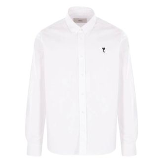 Ami Formal Shirts, male, White, Size: 2XL De Coeur Oxford Shirt