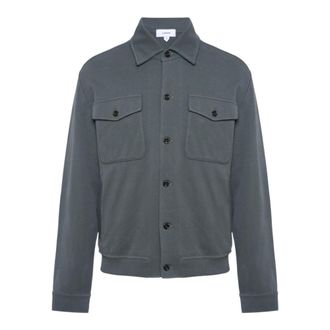 Lardini Light Jackets, male, Gray, Size: M Strik Overshirt