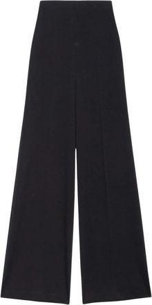 Aniye By Pantalone Gamba Dritta - Dames - Wijde Broeken - Zwart - L - Polyester - Broeken