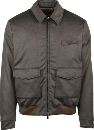 LUIGI BORRELLI NAPOLI Jassen, Heren, Bruin, M, Aviator Jacket