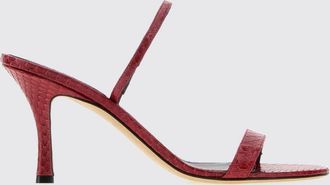 The Row Sandali mule Ella in pelle con stampa pitone e tacco a spillo