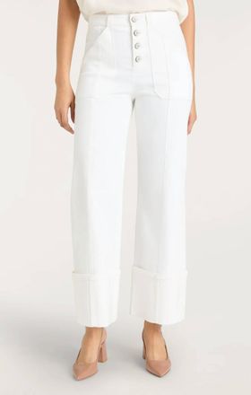 Cinq &agrave; Sept Cuffed Benji Pants In White