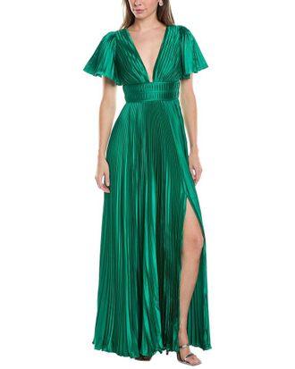 AMUR Amur Jupiter Pleated Sleeve Gown