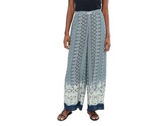 Liverpool L.A. 28 Mid-Rise Pull-On Wide Leg Palazzo Pants Womens Clothing Nomad Ikat Print : LG 28, Viscose