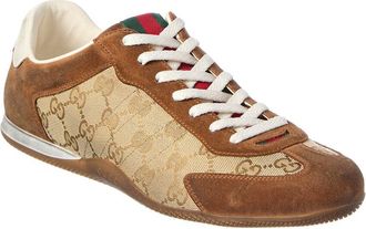 Gucci Gg Canvas & Suede Sneaker