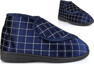 Generic Mens Bootie Slippers Size 6 Boys Slippers Size 6 Lightweight Slipper Mens Washable Slipper Touch Fastening Lightweight Washable Rubber Sole Sizes 6-12