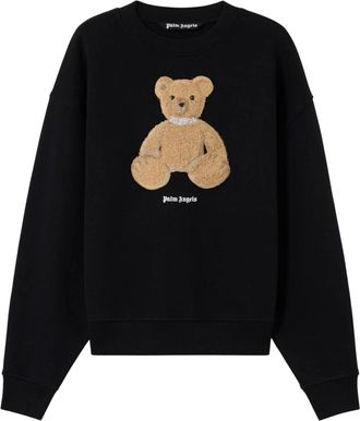 Palm Angels Bear Sweatshirt - Heren - Sweatshirts - Zwart - 2XL - Katoen - Hoodies & sweatvesten