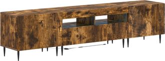 vidaXL Conjunto De 3 Muebles Para Tv Con Led Roble Ahumado Vidaxl