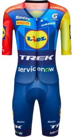 Santini Lidl Trek Team Original Skinsuit Veloeinteiler f&uuml;r Herren | blau