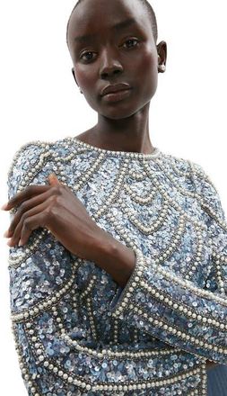 Coast Tulle Skirt Maxi Bridesmaid Dress in Dusty Blue at Nordstrom, Size 12