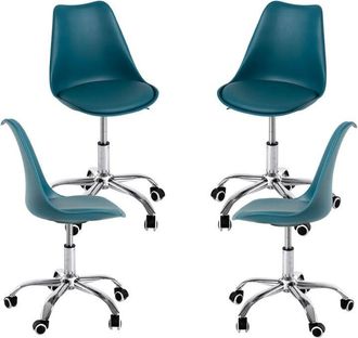 Regalos Miguel Regalos Miguel - Packs Sillas - Pack 4 Sillas Neo - Verde Azulado