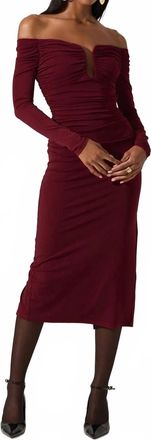 Astr Lovinia Dress In Wine