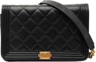 Chanel Pre-owned The Boy Wallet on Chain - - Pre-owned - Donna - Nero - ONE SIZE
