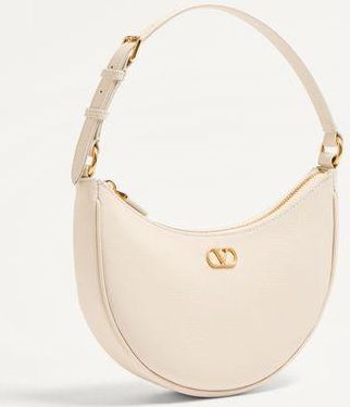 Valentino Garavani Mini Borsa Hobo Vlogo Signature In Vitello Granato Donna LIGHT IVORY UNI