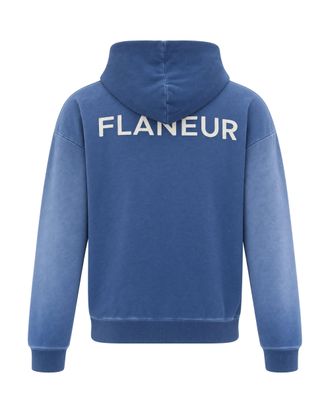 Flaneur Ombr&eacute; Cotton Zip-Up Hoodie - Navy