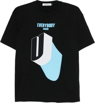 Undercover T-shirt met print - Heren - Tops - Zwart - Maat: M Katoen