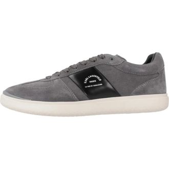 Karl Lagerfeld Schoenen, Heren, Grijs, 44 EU, Leer, Sneakers