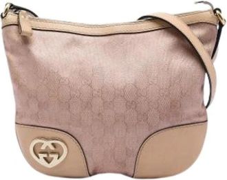 Gucci Pre-owned Lovely Crossbody - Dames - Vintage Schoudertas - Roze - ONE Size - Leer - Vintage