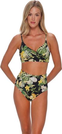 Sunsets Lyla Bralette Bikini Swimsuit Top in Night Bloom at Nordstrom, Size Xx-Large